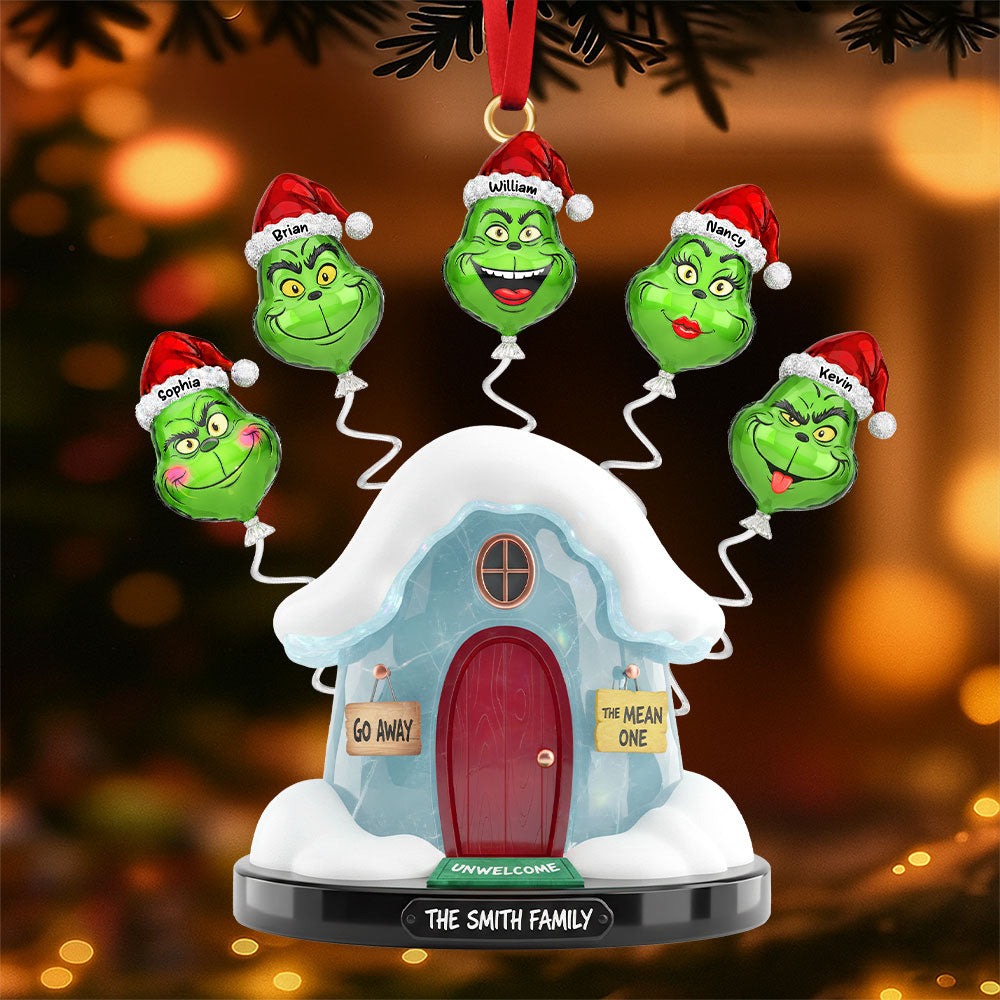 Green Monster Family Ornament - Personalized Gift For Family Christmas Ornament 02OHTI191125-Homacus
