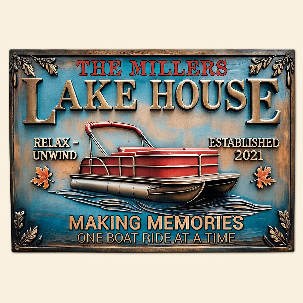 Lake House Entrance Metal Sign - Personalized Gifts For Pontoon Lovers 05qhti200525-Homacus