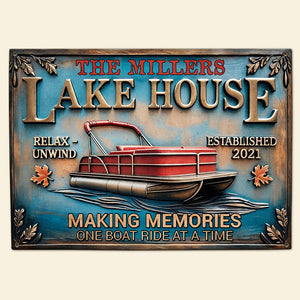 Lake House Entrance Metal Sign - Personalized Gifts For Pontoon Lovers 05qhti200525-Homacus