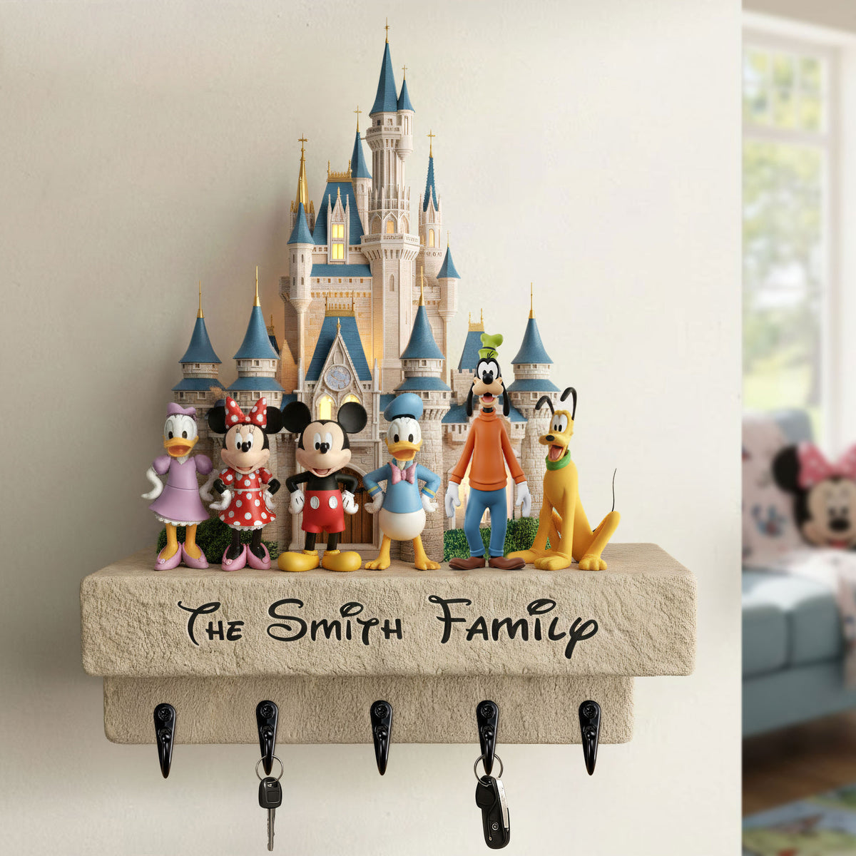 Cute Characters Acrylic Key Hanger - Personalized Gifts For Family 01hyti161225-Homacus