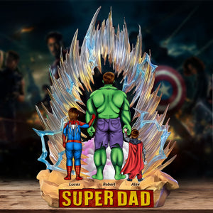 Super Dad Plaque - Personalized Gifts For Dad 01OHTI240425PA-Homacus