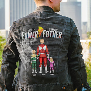 Power Father Denim Jacket - Personalized Gifts For Dad 03huti170525-Homacus