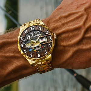 Fishing Stainless Steel Men's Watch - Personalized Gifts For Fishing Lovers 01huti260725-Homacus