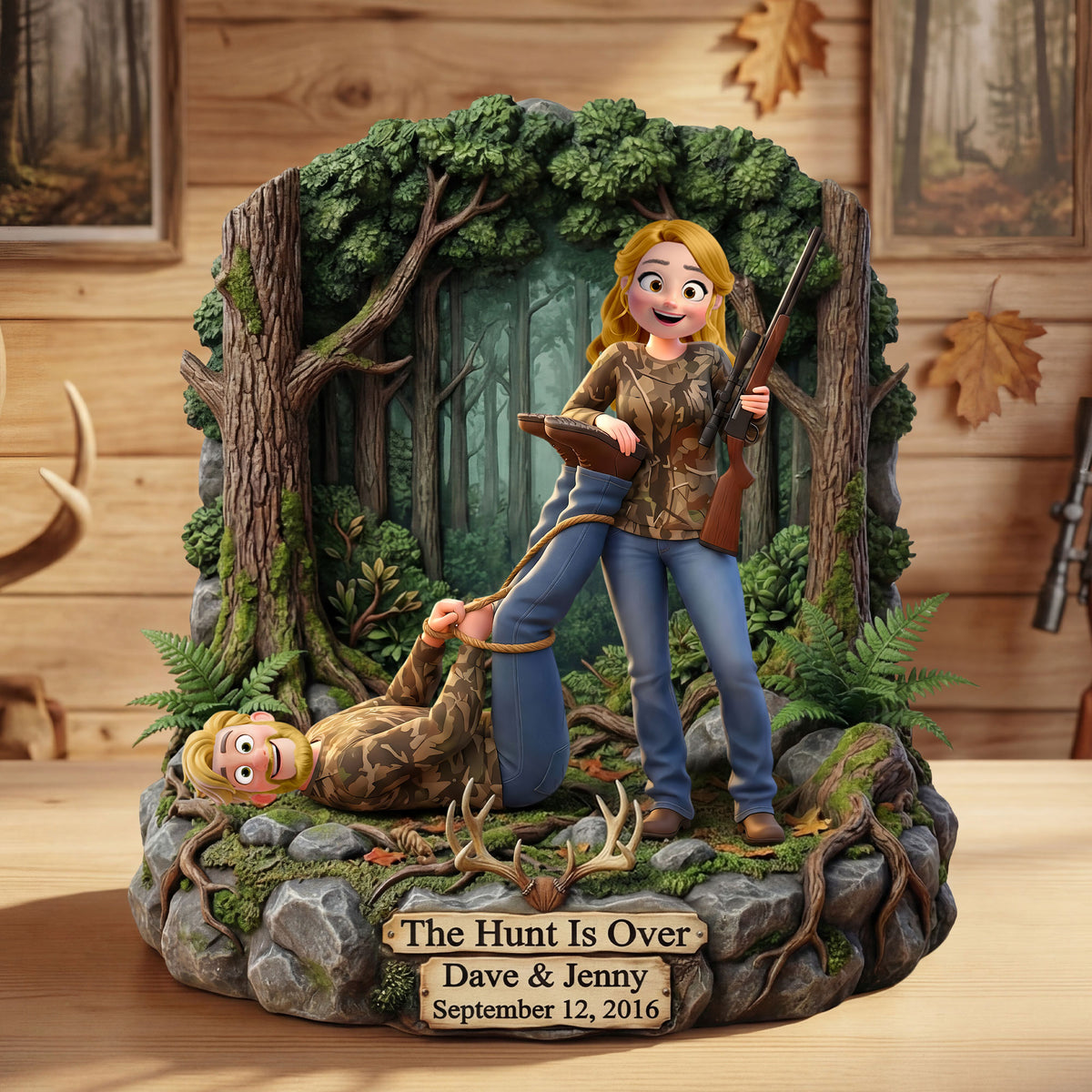 Hunting Couple Acrylic Plaque - Personalized Gifts For Couple Plaque 02HUTI200126HG-Homacus