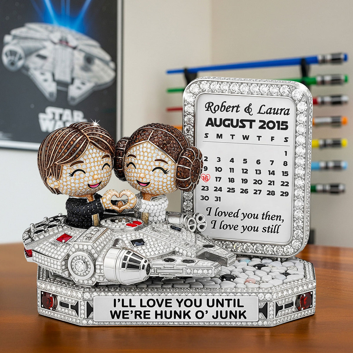 Cute Galaxy Couple Plaque - Personalized Gifts For Couple 02qhti120725-Homacus