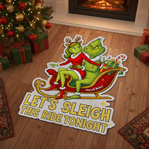 Let's Sleigh This Ride Couple Doormat - Personalized Gifts For Couple 04pgti120925-Homacus