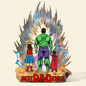 Personalized Gifts For Dad Acrylic Plaque, Best Dad Ever-Homacus