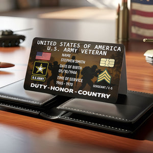 Veteran Wallet Card - Custom Military Logo Gifts For Veteran 02toti040725-Homacus