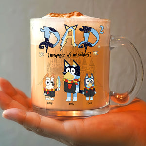Magic Dog Dad Glass Mug - Personalized Gifts For Dad 012huti260325-Homacus
