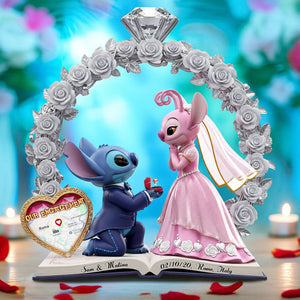 Cute Alien Couple Plaque - Personalized Gifts For Couple 01ohti110725-Homacus