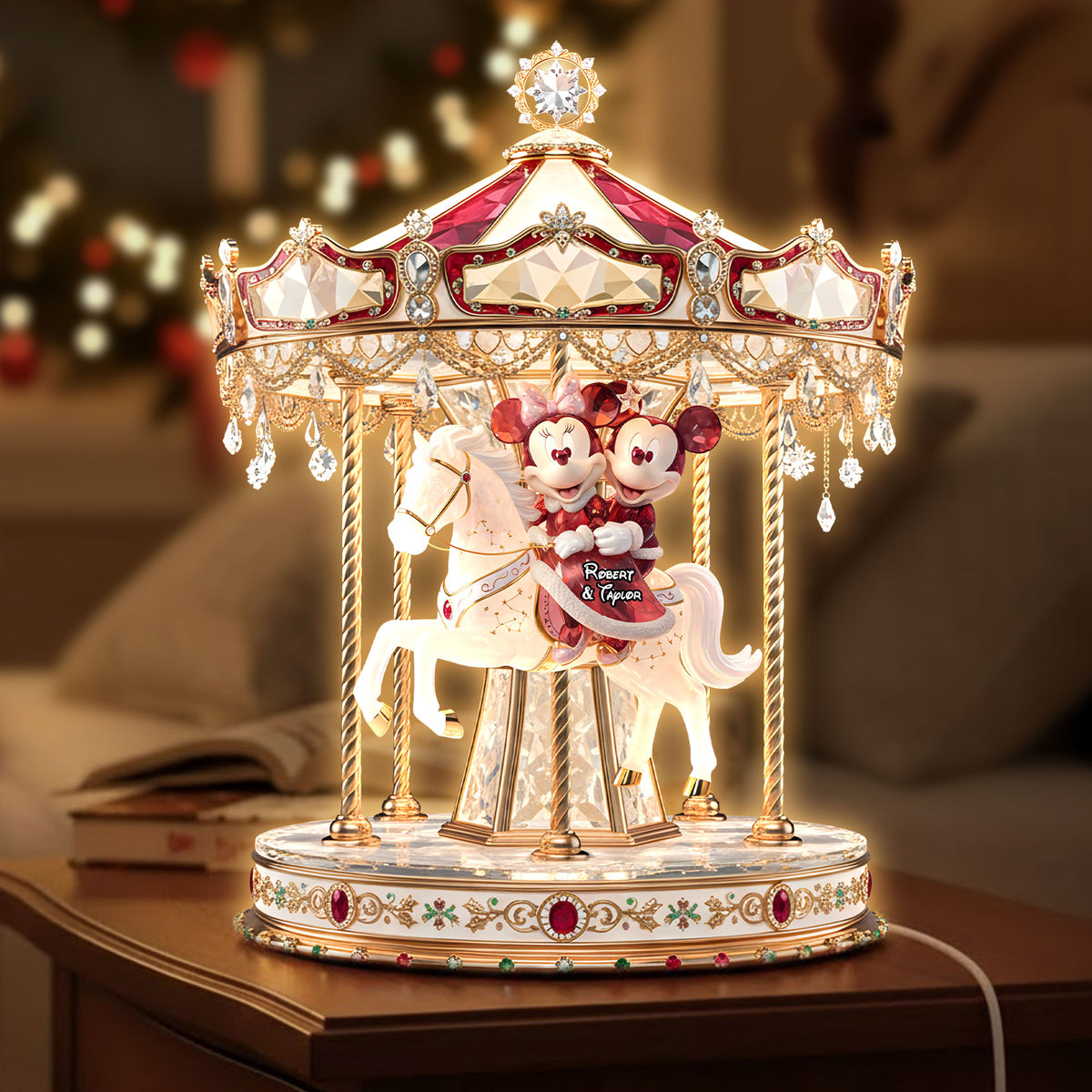 Carousel Couple Light Box - Personalized Gifts For Couple Custom Acrylic Light Box 04PATI111125-Homacus