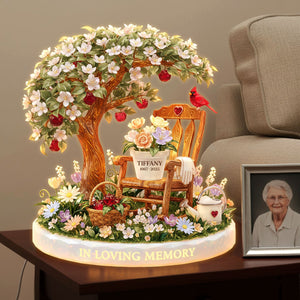 Memorial Under Apple Tree Acrylic Light Box - Personalized Gifts 01pati121225-Homacus