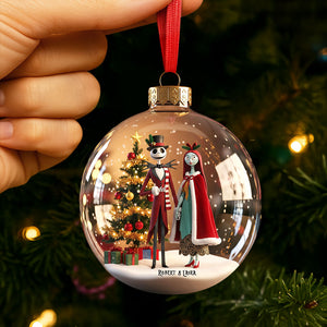 Spooky Couple Ornament - Personalized Gifts For Couple 02pgti300825-Homacus