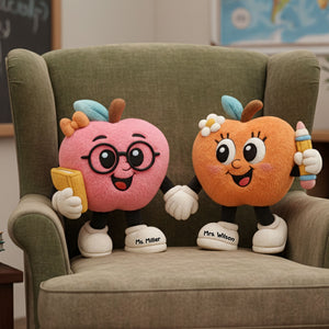 Bestie Teacher Apple Shape Custom Pillow - Personalized Gifts For Teacher Pillow 04NATI151125-Homacus