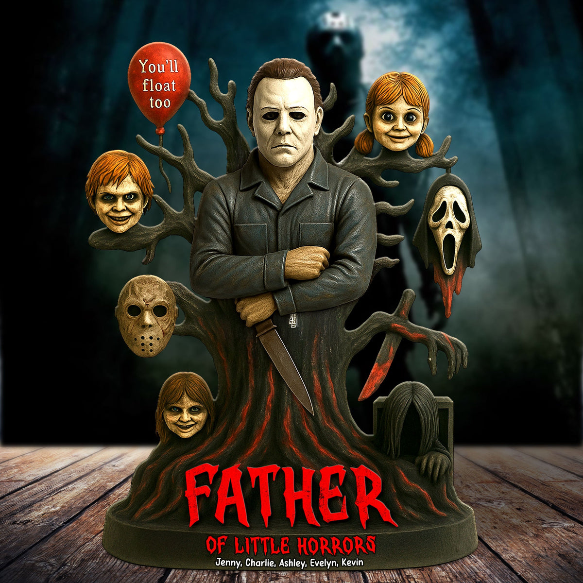 Horror Dad Plaque - Personalized Gifts For Dad 05ohti050525-Homacus