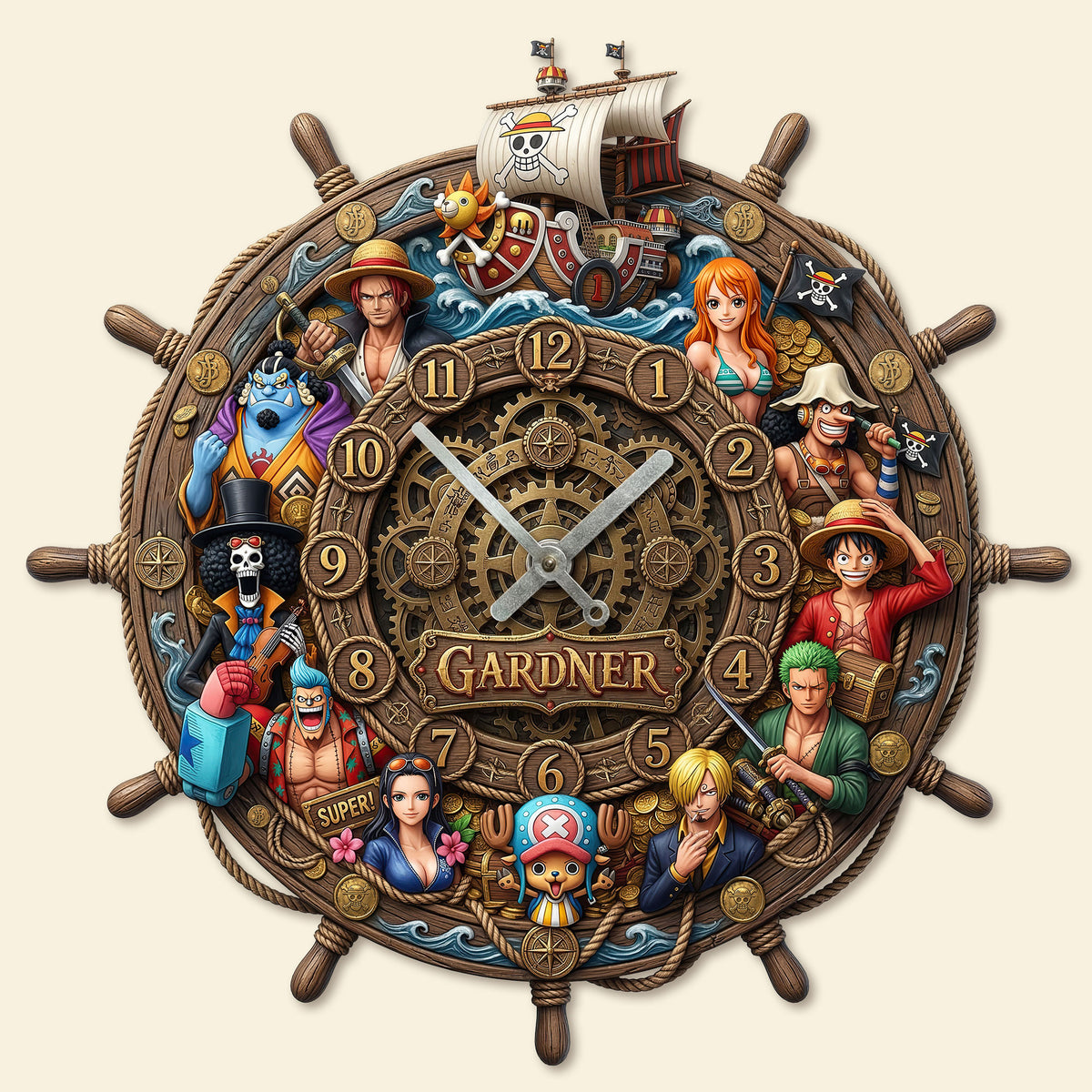 Anime Acrylic Hanging Wall Clock - Personalized Gifts For Anime Lovers 04huti110326-Homacus