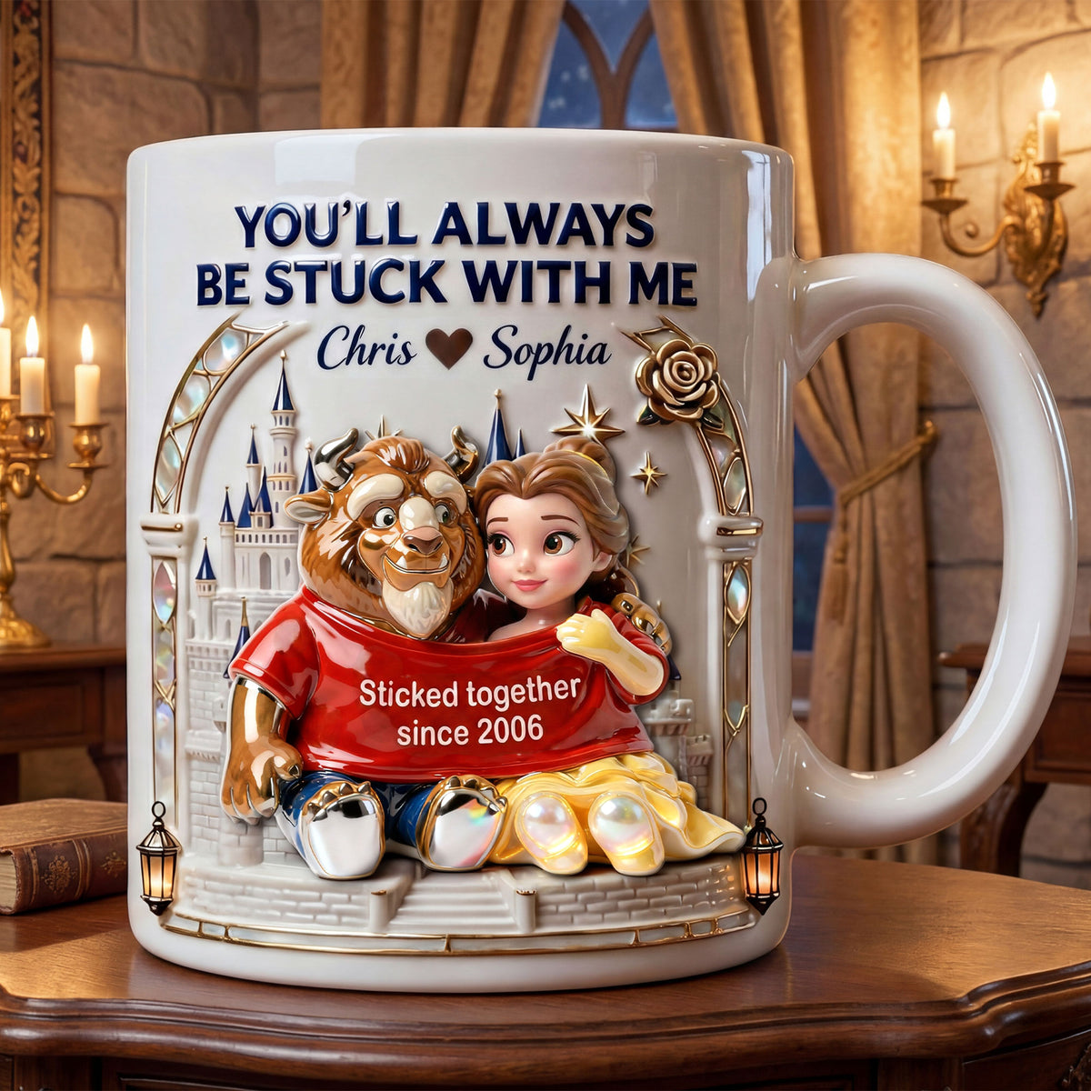 Romantic Cute Couple In Shirt Coffee Mug, Personalized Gifts For Couple 04qhti210126-Homacus