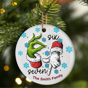 Funny Green Monster Ornament - Personalized Gift For Christmas Ornament 01HUTI181125-Homacus