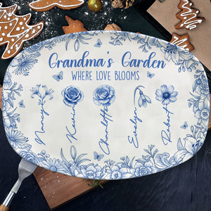 Birth Month Flowers Plate - Personalized Gifts For Grandma 05pgti190925-Homacus