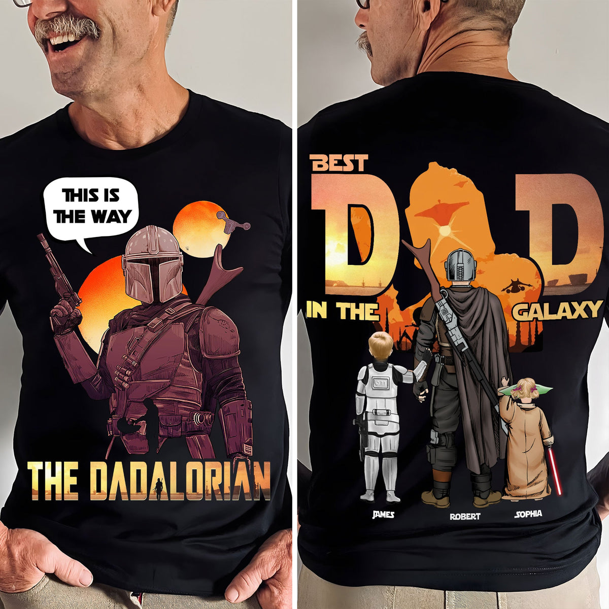 Galaxy Dad Shirt - Personalized Gifts For Dad 03toti020525hg-Homacus