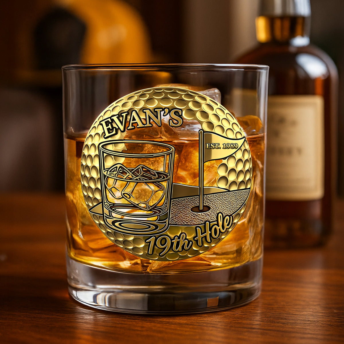 Golf 19th Hole Whiskey Glass, Personalized Gifts For Golfers 01qhti070825-Homacus