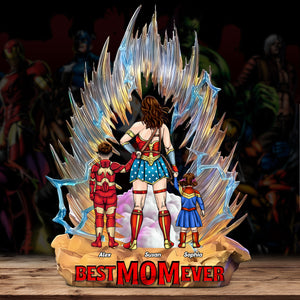 Personalized Gifts For Mom Acrylic Plaque, Best Mom Ever-Homacus