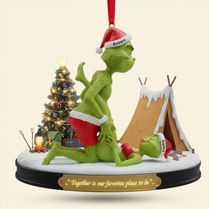 Cheeky Green Couple Ornament - Personalized Gifts For Couple 03ohti091025-Homacus