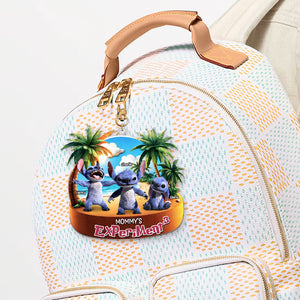 Personalized Gifts For Mom Keychain, Mischievous Blue Alien On Beach 02qhti130225-Homacus