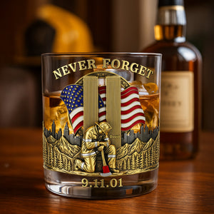 911 Firefighter Whiskey Glass - Personalized Gifts For Firefighters 05nati060825-Homacus