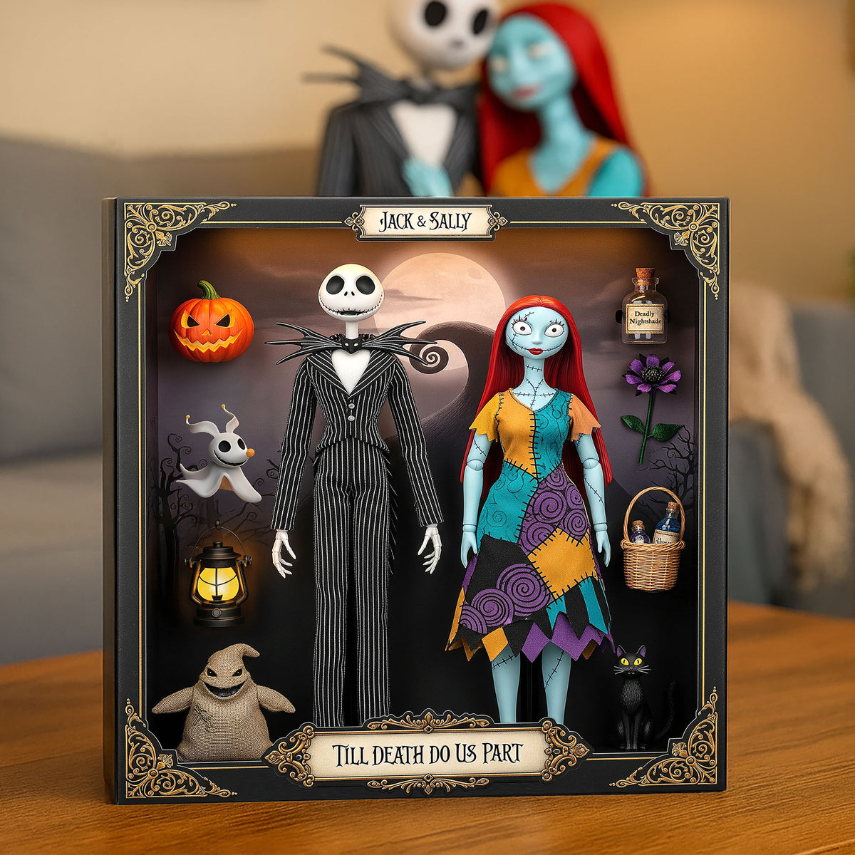 Spooky Couple Plaque - Personalized Gifts For Couple 04nati130825-Homacus