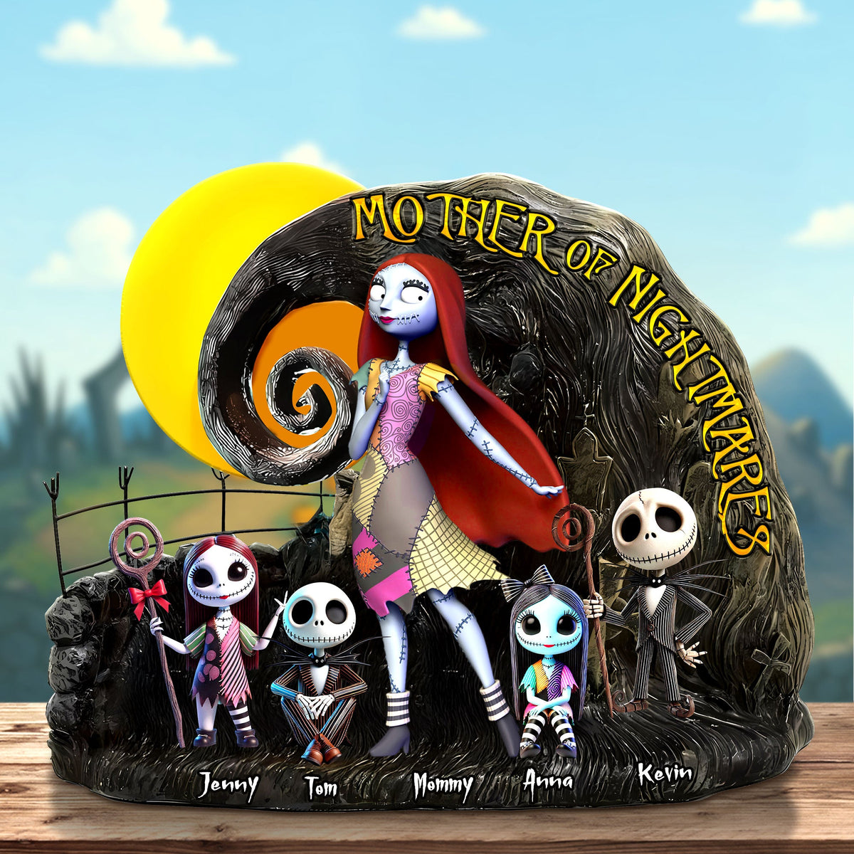 Merry Frights Mom Plaque – Personalized Christmas Gift For The Queen Of Chaos 01ohti100425-Homacus