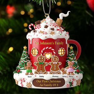 Gingerbread Family Ornament - Personalized Gift For Family Christmas Ornament 01HYTI311025-Homacus