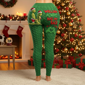 Cheeky Couple Leggings - Personalized Gifts For Couple Christmas Leggings 05OHTI111125-Homacus