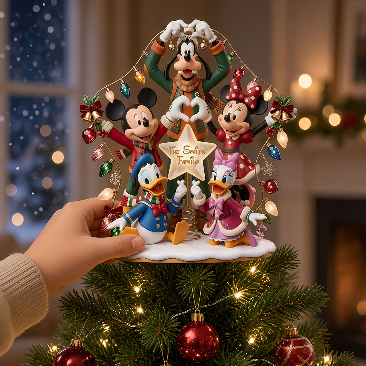Lovely Christmas Friends Tree Topper - Personalized Christmas Gifts 01pati300926-Homacus