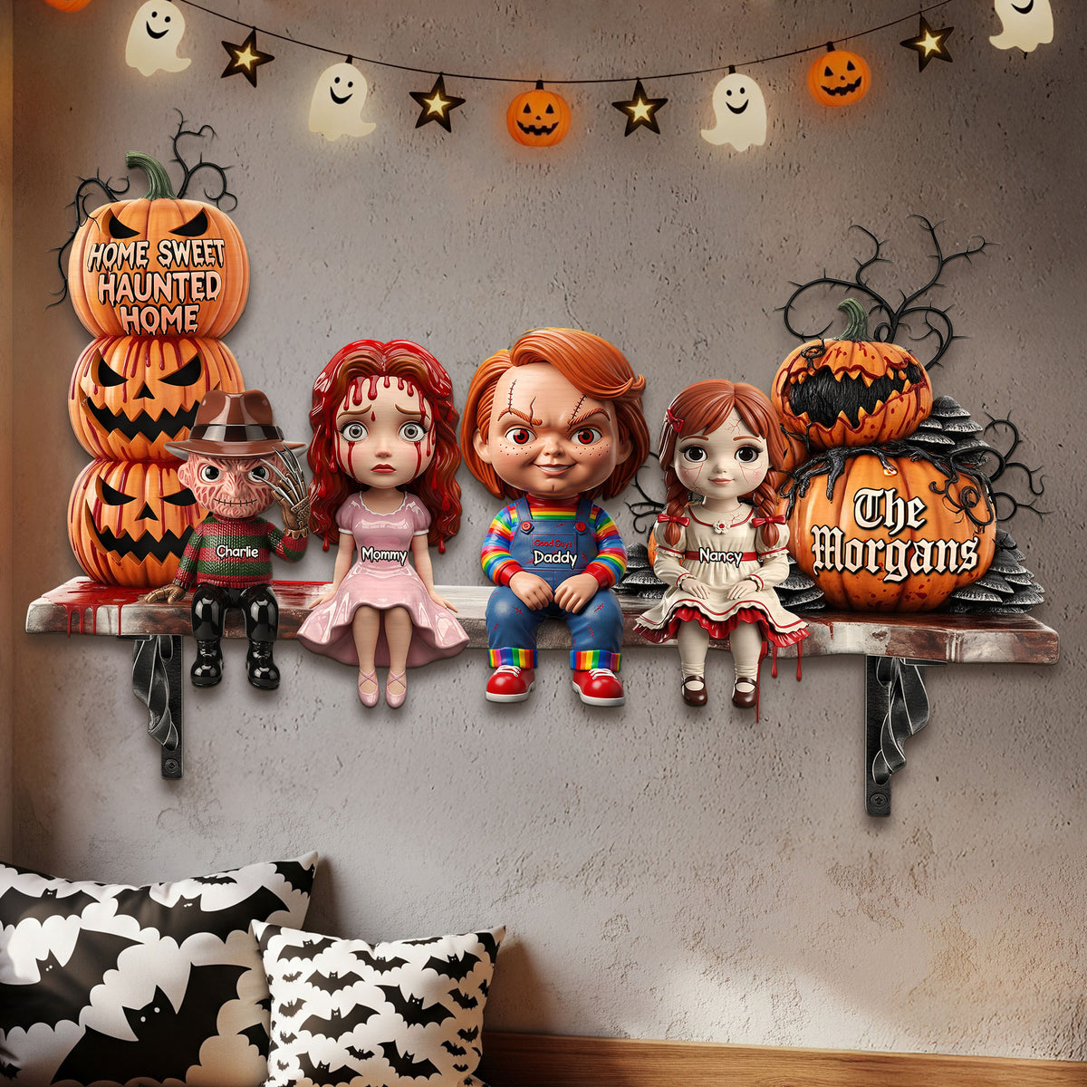 Horror Family Wood Sign - Personalized Gifts For Family 04ohti070825-Homacus