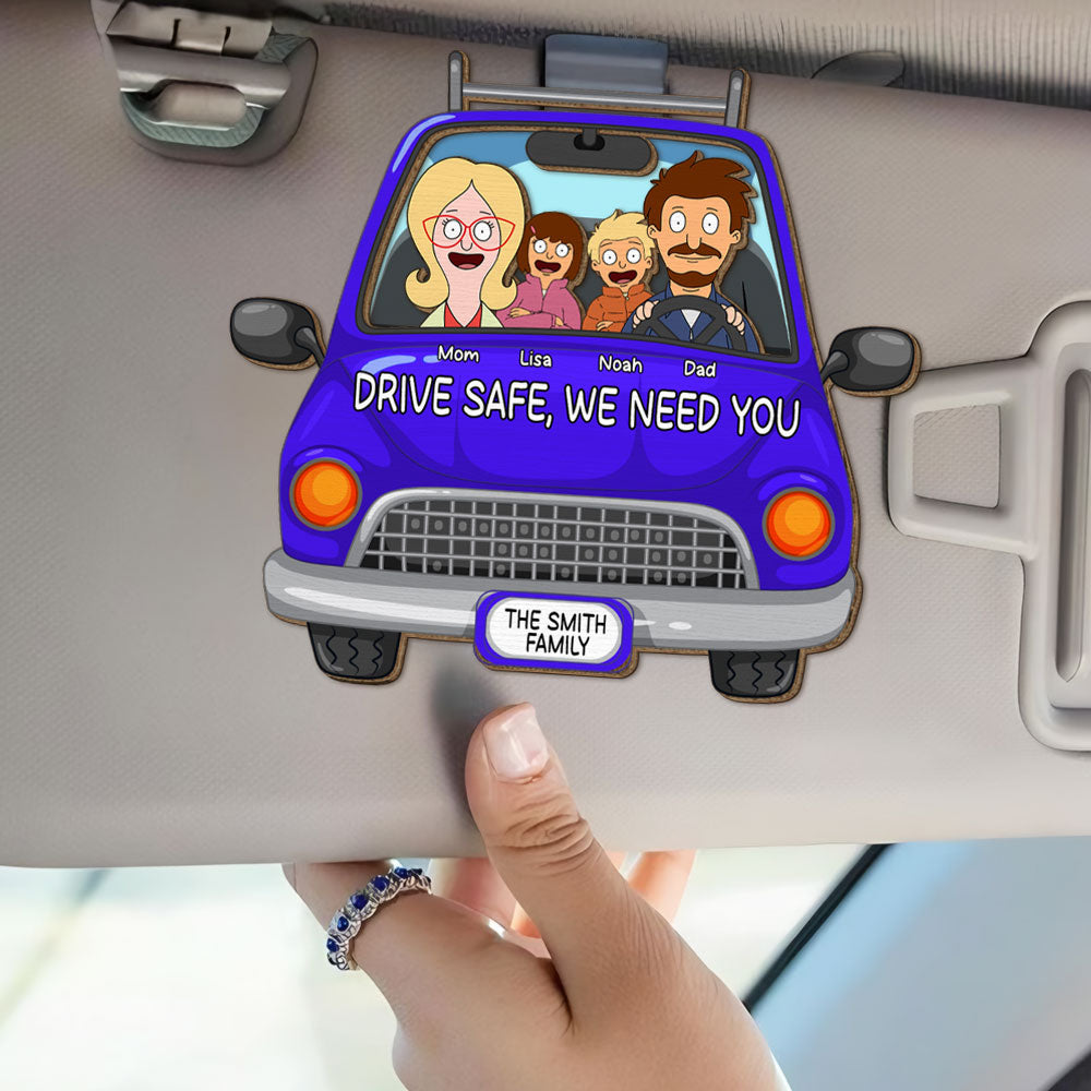 Personalized Gifts For Family Car Visor Clip 01huti150225hg-Homacus