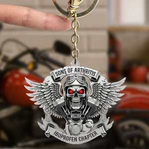 Motorcycle Skull Keychain - Personalized Gifts For Biker 05qhti120625-Homacus
