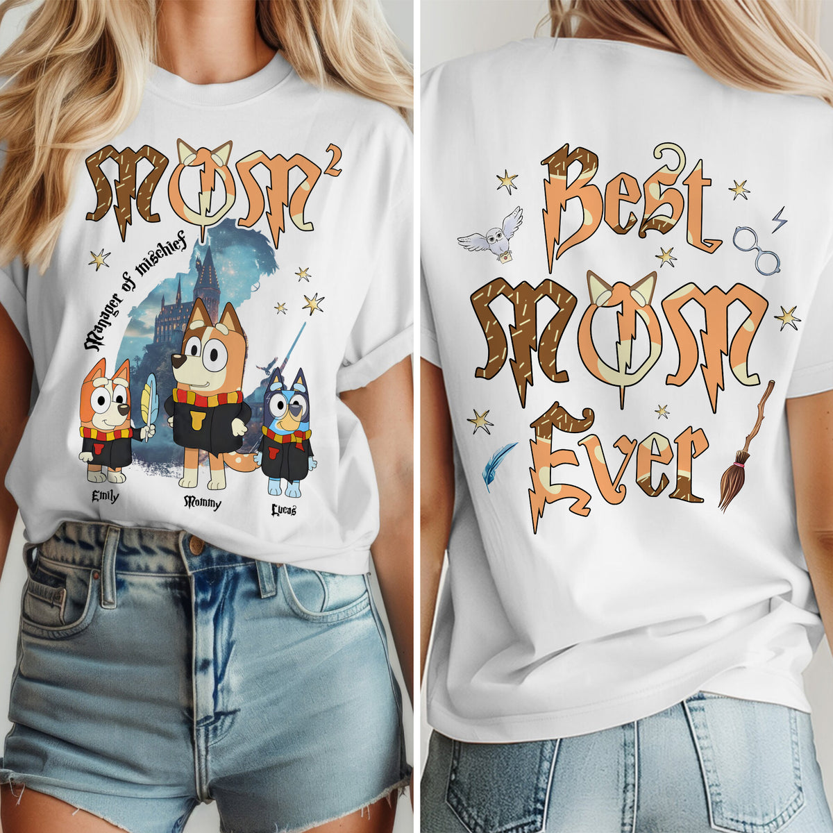 Personalized Gifts For Mom Shirt Best Wizard Mom Ever 01HUTI310325-Homacus