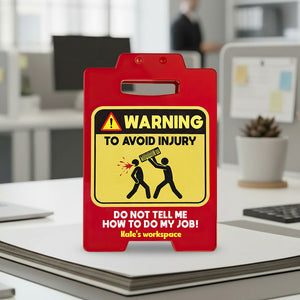 Warning Sign Coworkers Acrylic Plaque - Personalized Gifts For Coworkers Plaque 05HUTI171125-Homacus