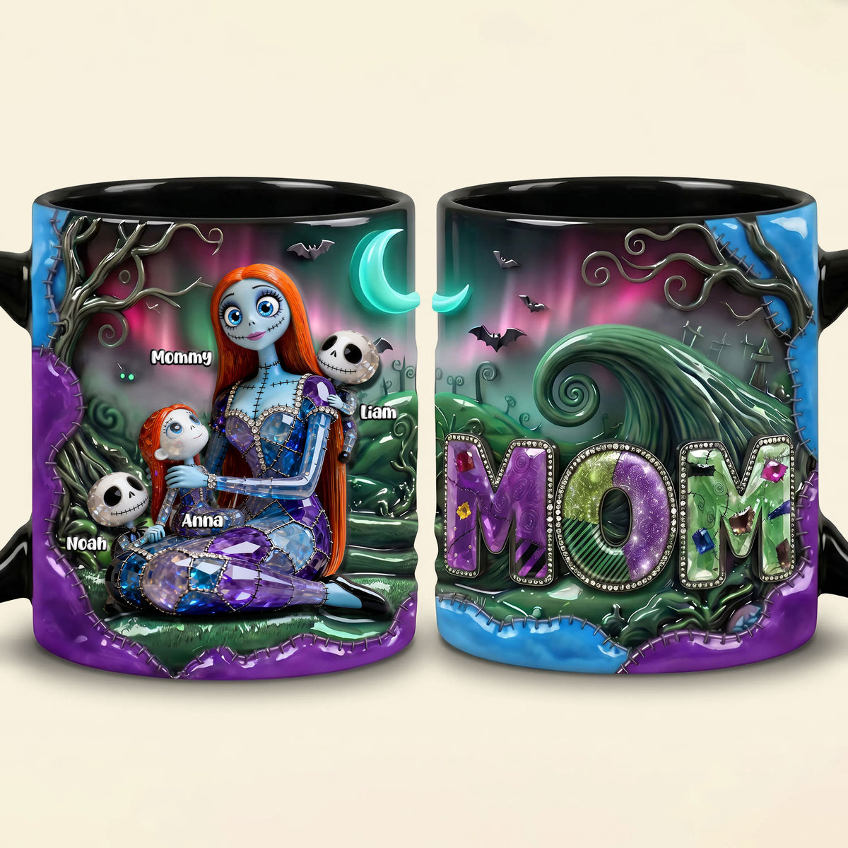 Spooky Moms And Kids Accent Mug - Personalized Gifts For Moms 02qhti280426-Homacus
