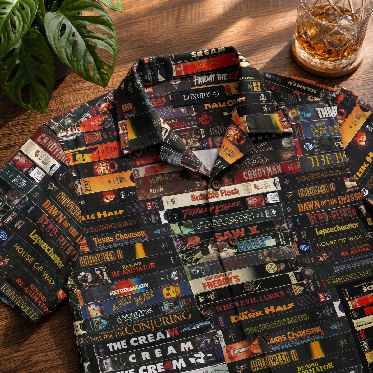 Horror Tape Stack Hawaiian Shirt - Gifts For Horror Lovers 01huti270526-Homacus