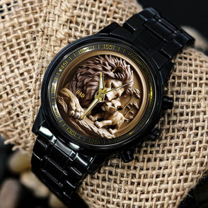 Lion Dad Men's Watch - Personalized Gifts For Dad 03nati210425-Homacus