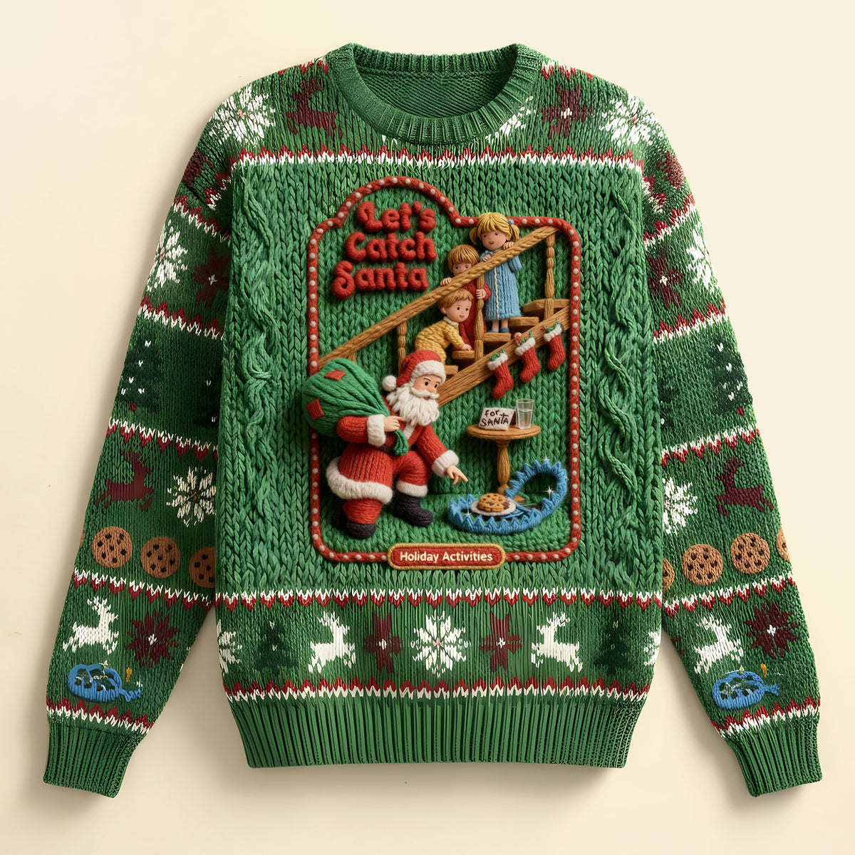 Creepy Fun Trap Santa Ugly Sweater, Personalized Gifts For Retro Dark Humor Fans 06qhti041125-Homacus