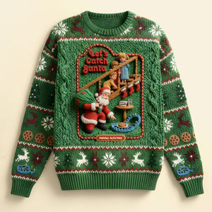 Creepy Fun Trap Santa Ugly Sweater, Personalized Gifts For Retro Dark Humor Fans 06qhti041125-Homacus