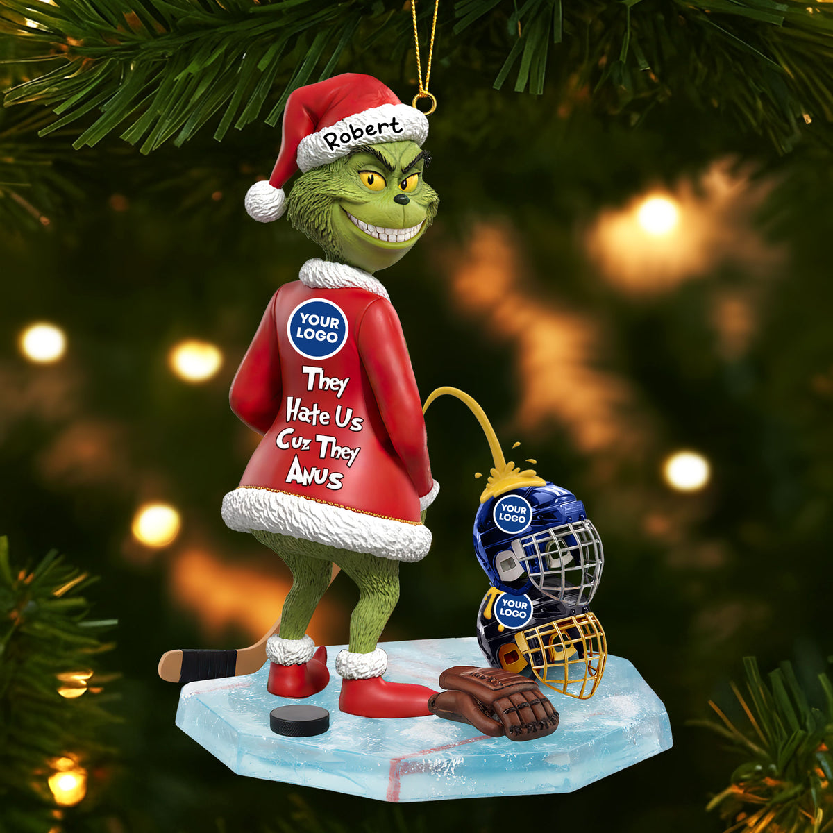 Funny Rivalry Christmas Ornament - Personalized Gifts for Sports Fans 03HUTI011025-Homacus