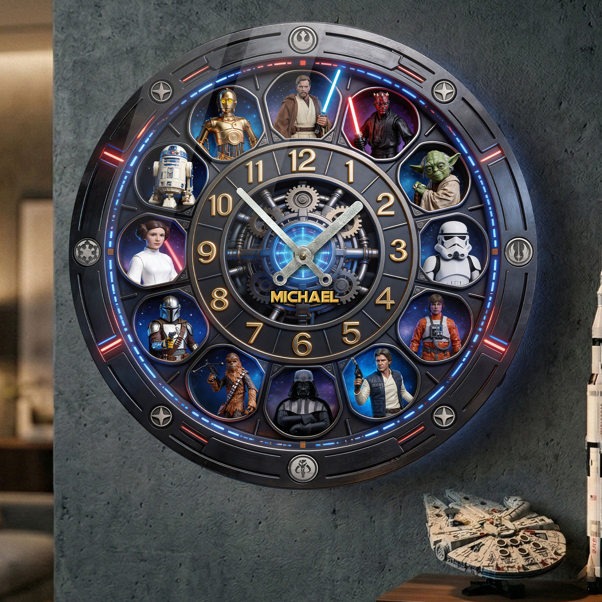 Sci-Fi Universe Wall Clock – Personalized Gifts For Space Fan 1 Layer Acrylic Hanging Wall Clock 05HUTI280226-Homacus