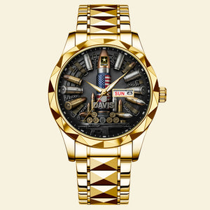 Military Men's Watch - Personalized Gifts For Veteran Personalized Men's Watch 03TGTI011225-Homacus