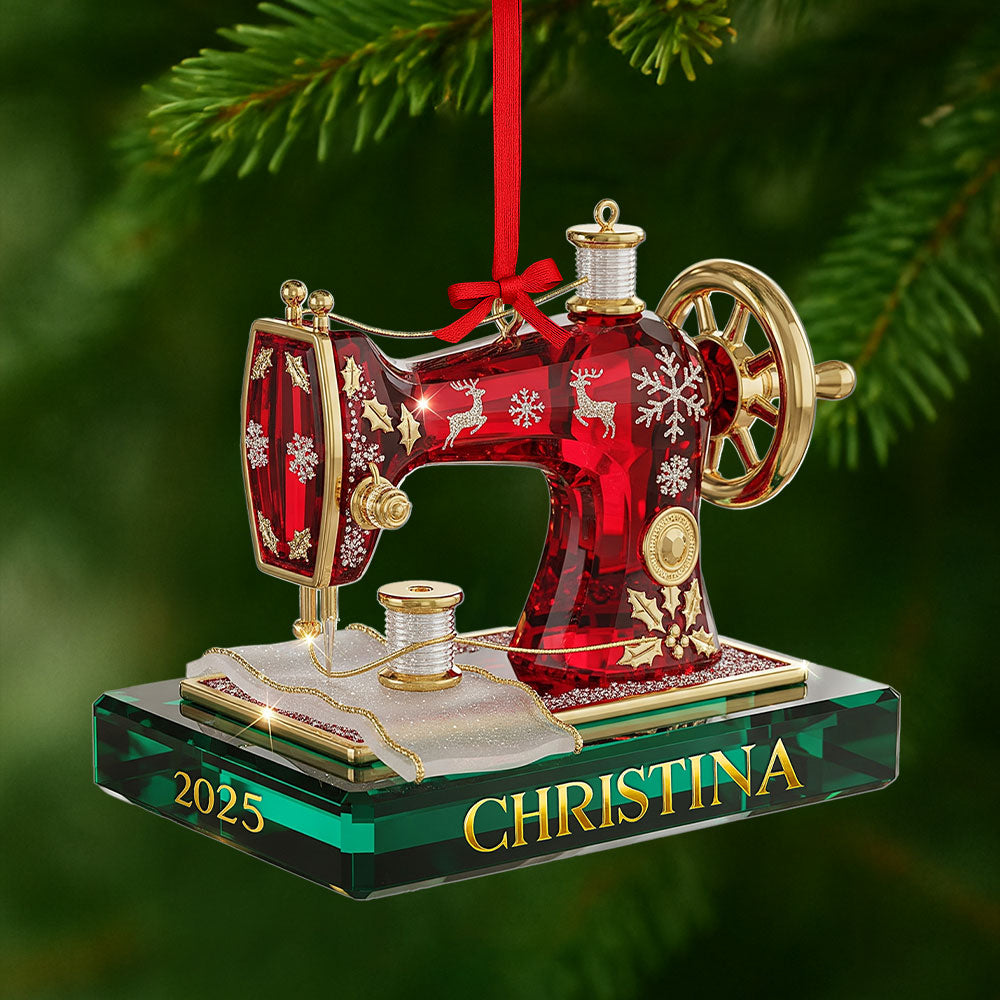 Sewing Machine Ornament - Personalized Gifts For Sewing Lovers 03pgti150825-Homacus