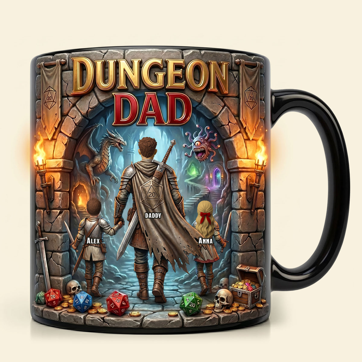 Adventure Underground Dad Magic Coffee Mug - Personalized Gifts For Father's Day Magic Mug 02NATI290426-Homacus