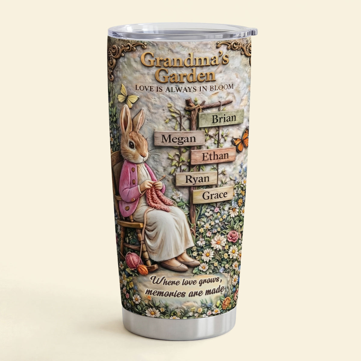 Grandma's Garden Tumbler - Personalized Gifts For Grandma and Mom 03tyti090326-Homacus